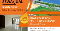 Apartemen Dijual Oak Tower Pulo Gadung Tipe 2 kamar tidur view Selatan